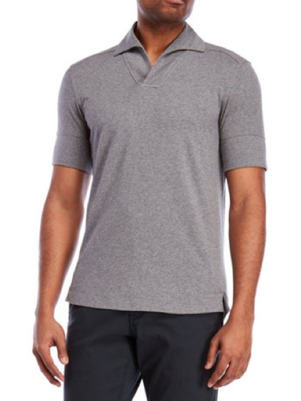 Kit and Ace | Technical Cashmere Crossover Polo Men Shirt Contrast Johnny Collar